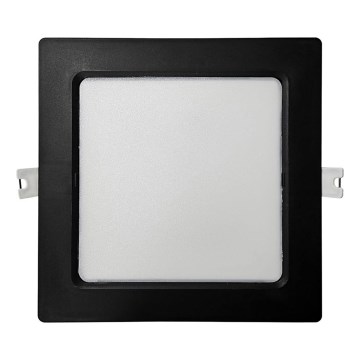 LED infälld belysning SQUARE LED/12W/230V 4000K 17x17 cm svart