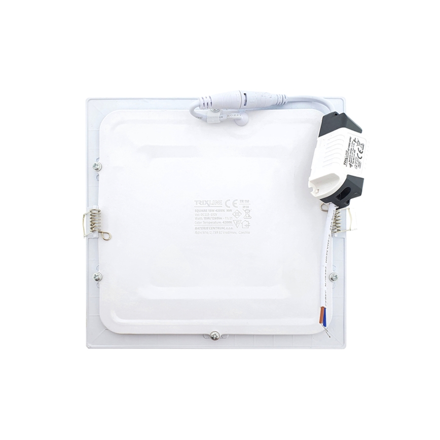 LED infälld belysning SQUARE LED/15W/230V 4200K 18,8x18,8 cm vit