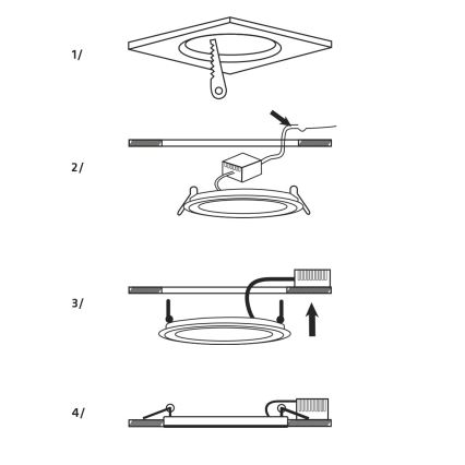 LED infälld belysning SQUARE LED/15W/230V 4200K 18,8x18,8 cm vit