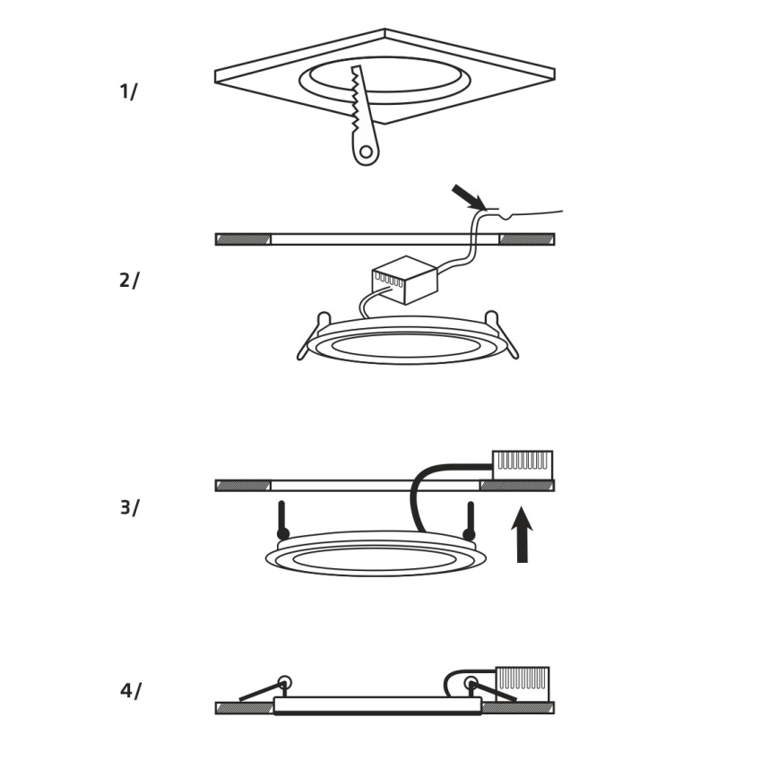 LED infälld belysning SQUARE LED/15W/230V 4200K 18,8x18,8 cm vit