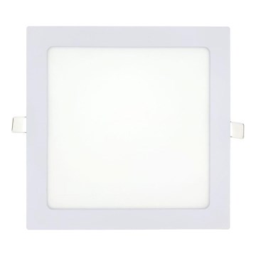 LED infälld belysning SQUARE LED/18W/230V 2700K 22x22 cm vit