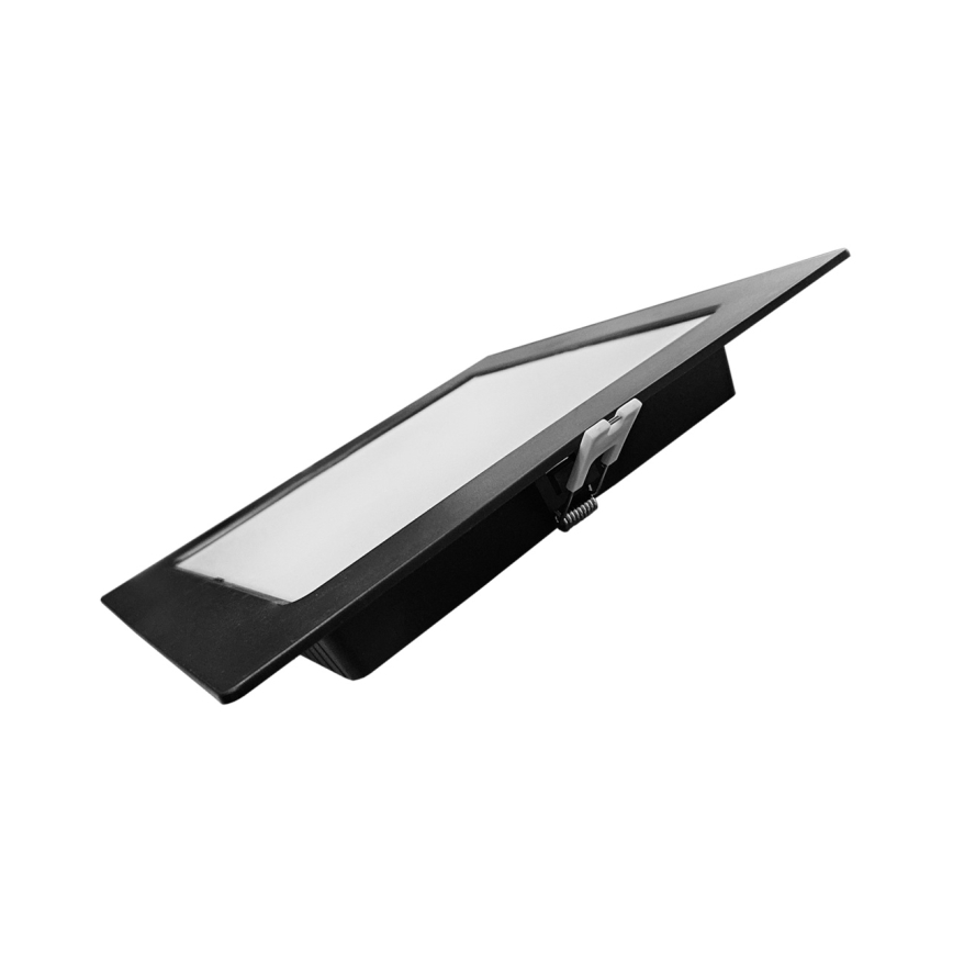 LED infälld belysning SQUARE LED/18W/230V 4000K 22x22 cm svart