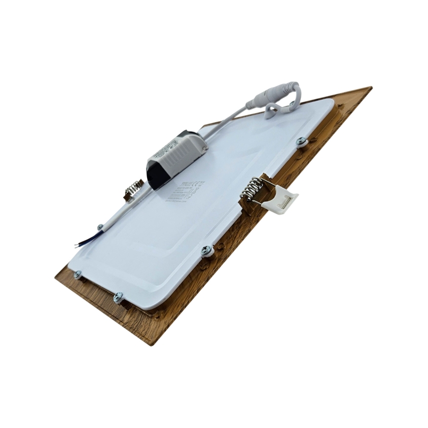 LED infälld belysning SQUARE LED/18W/230V 4200K 22x22 cm brun