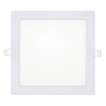 LED infälld belysning SQUARE LED/18W/230V 6500K 22x22 cm vit