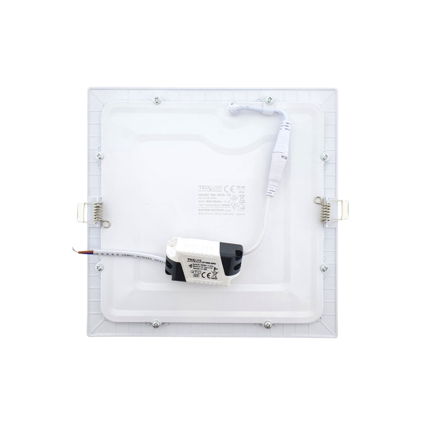 LED infälld belysning SQUARE LED/18W/230V 6500K 22x22 cm vit