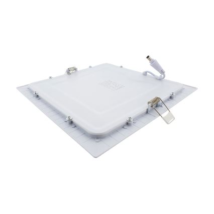 LED infälld belysning SQUARE LED/18W/230V 6500K 22x22 cm vit
