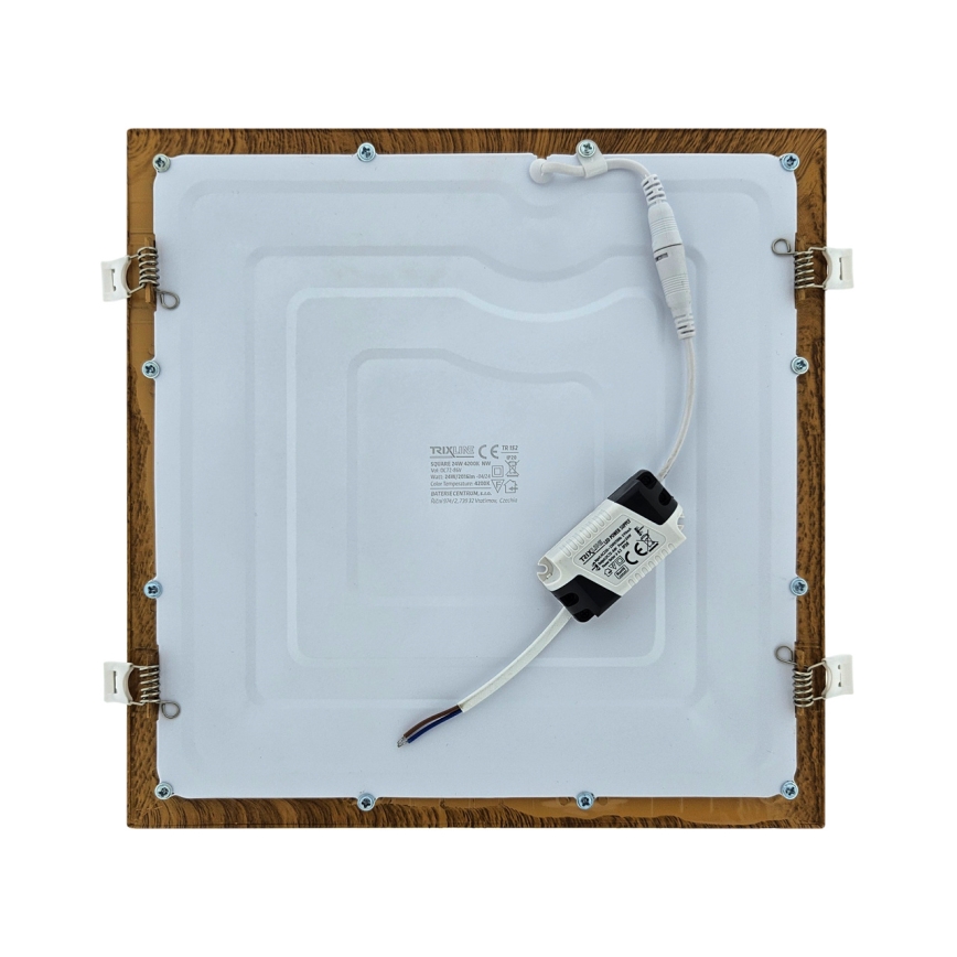 LED infälld belysning SQUARE LED/24W/230V 4200K 29,2x29,2 cm brun