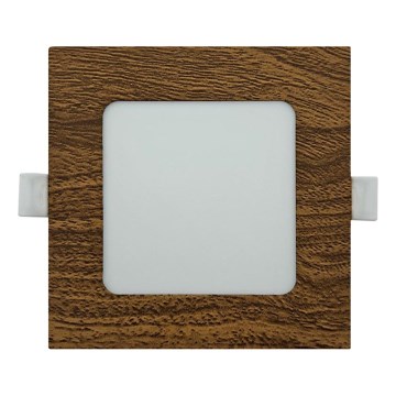 LED infälld belysning SQUARE LED/6W/230V 4200K 11,8x11,8 cm brun