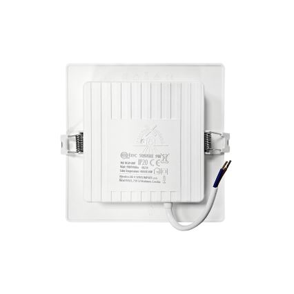 LED infälld belysning SQUARE LED/9W/230V 4000K 14,5x14,5 cm vit