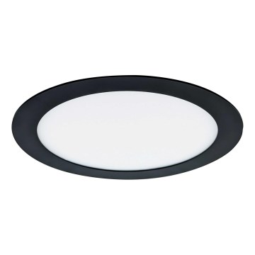 LED infälld belysning VEGA LED/18W/230V 2900/3900/5800K diameter 22,5 cm svart