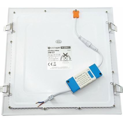 LED infälld belysning VEGA LED/24W/230V 2900/3900/5800K 30x30 cm vit