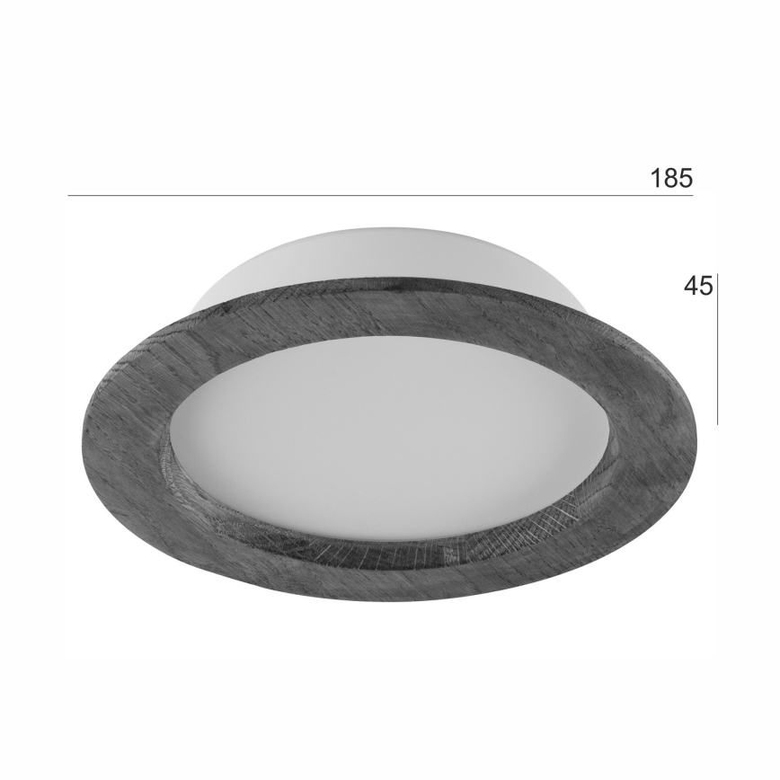 LED infälld belysning WOODY SPOT LED/16,5W/230V 4000K ek ø 18,5 cm