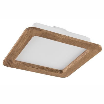 LED infälld belysning WOODY SPOT LED/17W/230V 3000K valnöt 18,5x18,5 cm