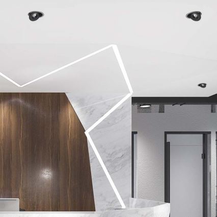 LED infälld spotlight LED/12W/230V 3000/4000/6400K Ø 12 cm svart