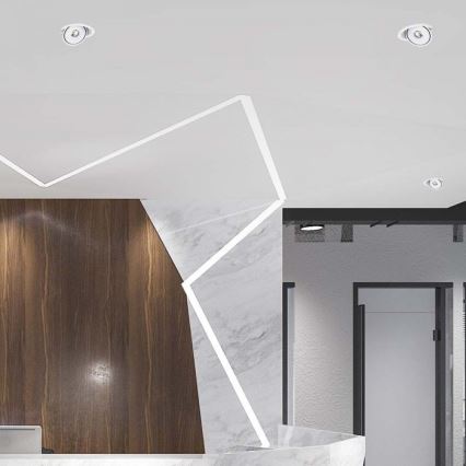 LED infälld spotlight LED/12W/230V 3000/4000/6400K Ø 12 cm vit