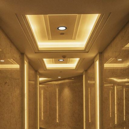 LED infälld spotlight LED/28W/230V 3000/4000/6400K Ø 20 cm svart