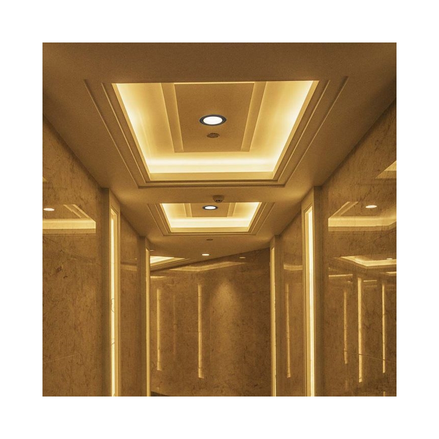 LED infälld spotlight LED/28W/230V 3000/4000/6400K Ø 20 cm svart