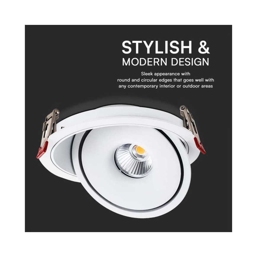 LED infälld spotlight LED/28W/230V 3000/4000/6400K Ø 20 cm vit