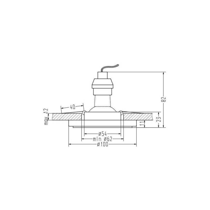 LED infälld taklampa EYE 1xGU10/50W + LED/3W/230V