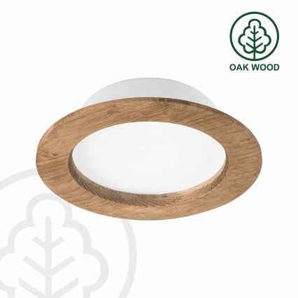 LED infälld takspot WOODY SPOT LED/12,5W/230V 3000K valnöt Ø 16 cm