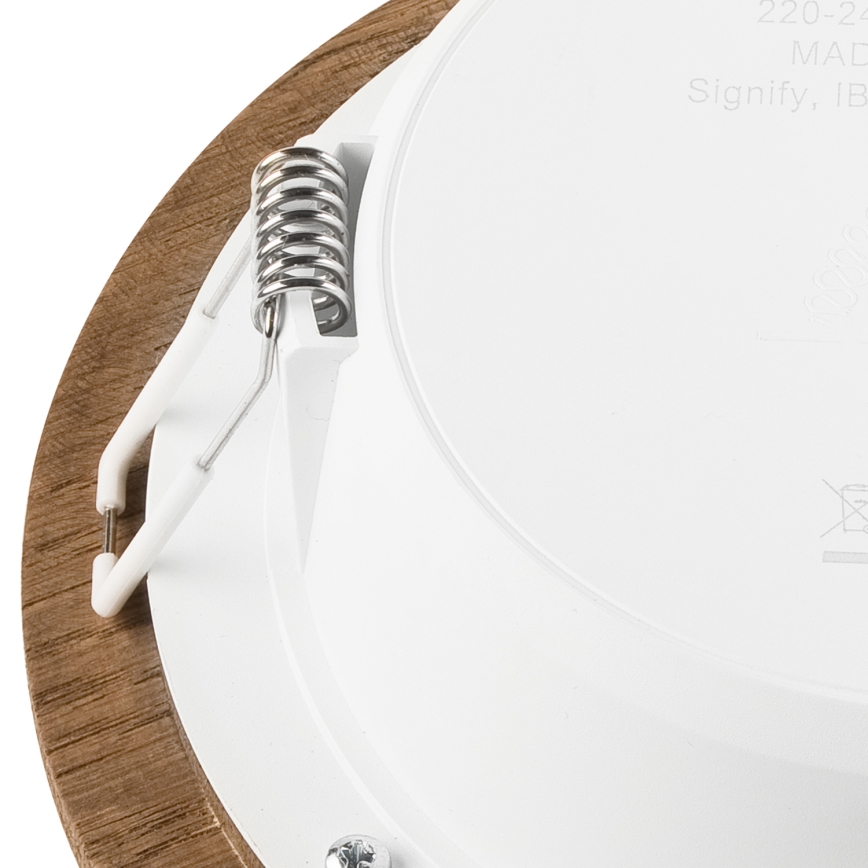 LED infälld takspot WOODY SPOT LED/12,5W/230V 3000K valnöt Ø 16 cm