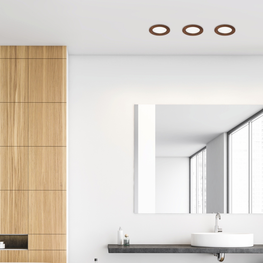 LED infälld spotlight WOODY SPOT LED/12,5W/230V 4000K körsbär ? 16 cm