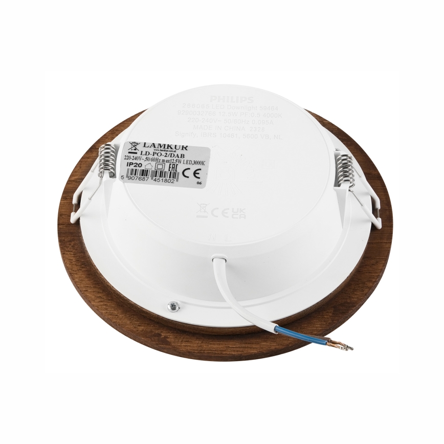 LED infälld spotlight WOODY SPOT LED/12,5W/230V 4000K körsbär ? 16 cm