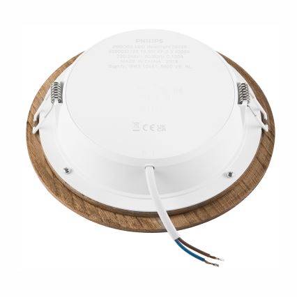 LED infälld takspot WOODY SPOT LED/16,5W/230V 4000K valnöt Ø 18,5 cm