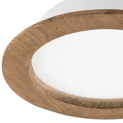 LED infälld takspot WOODY SPOT LED/16,5W/230V 4000K valnöt Ø 18,5 cm