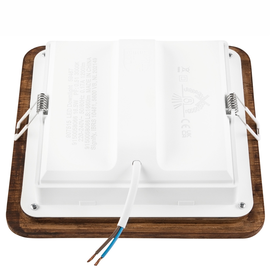 LED infälld spotlight WOODY SPOT LED/17W/230V 3000K körsbär 18,5x18,5 cm