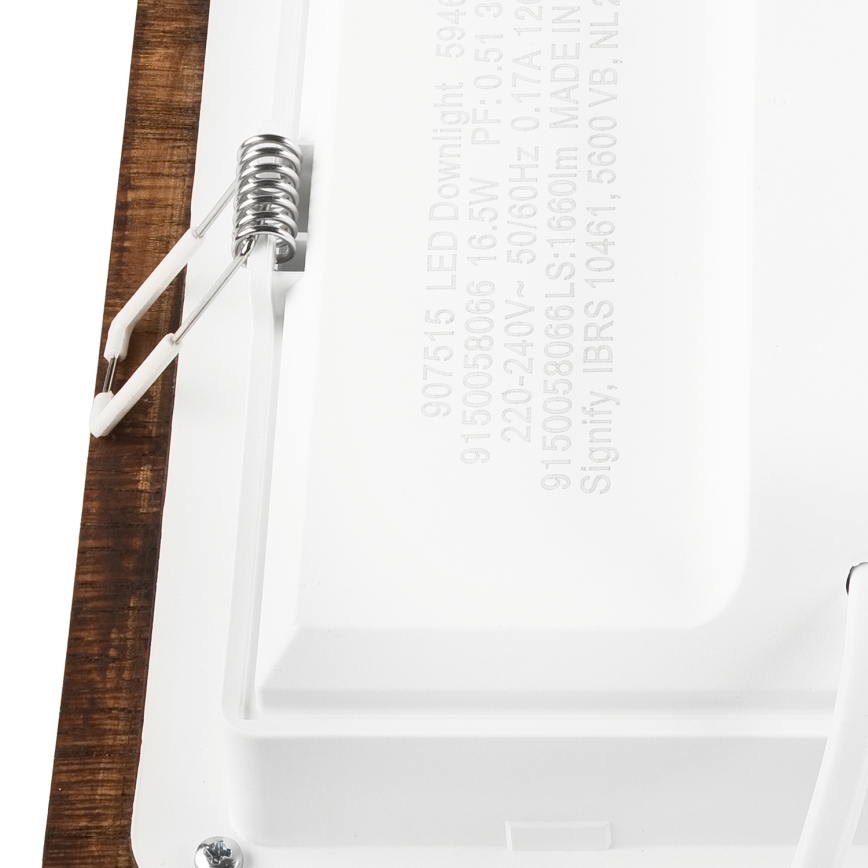 LED infälld spotlight WOODY SPOT LED/17W/230V 3000K körsbär 18,5x18,5 cm