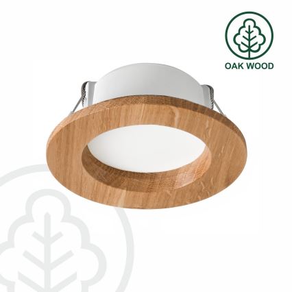 LED infälld takspot WOODY SPOT LED/5,5W/230V 4000K ek Ø 10 cm