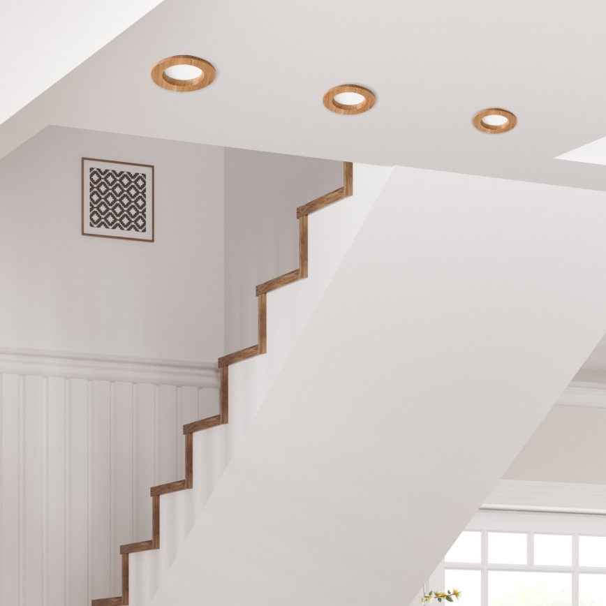 LED infälld takspot WOODY SPOT LED/5,5W/230V 4000K ek Ø 10 cm