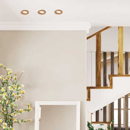 LED infälld takspot WOODY SPOT LED/5,5W/230V 4000K ek Ø 10 cm