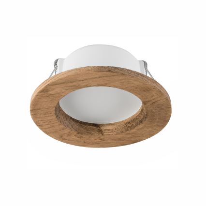 LED infälld spotlight WOODY SPOT LED/5,5W/230V 4000K valnöt Ø 10 cm