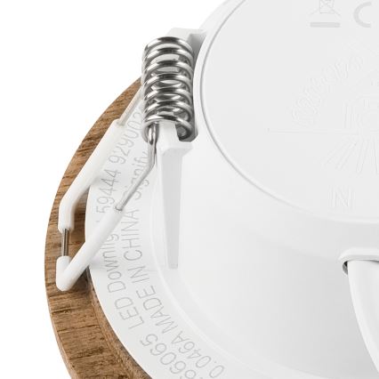 LED infälld spotlight WOODY SPOT LED/5,5W/230V 4000K valnöt Ø 10 cm