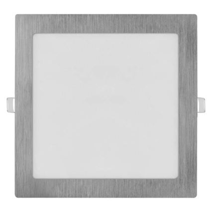 LED infälld takarmatur NEXXO LED/18W/230V 3000/3500/4000K silverfärgad 22,5x22,5 cm