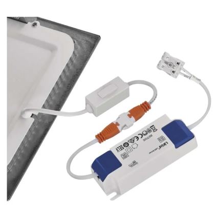 LED infälld takarmatur NEXXO LED/18W/230V 3000/3500/4000K silverfärgad 22,5x22,5 cm