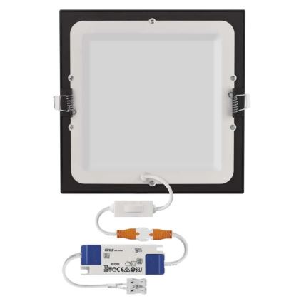 LED infälld takarmatur NEXXO LED/18W/230V 3000/3500/4000K svart 22,5 x 22,5 cm