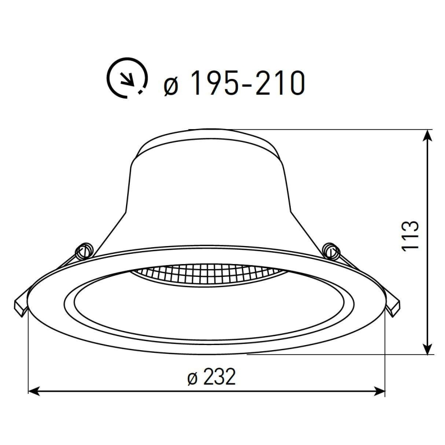 LED infälld badrumsarmatur NYON LED/26W/230V 3000/4000/5700K Ø 23,2 cm IP44 vit