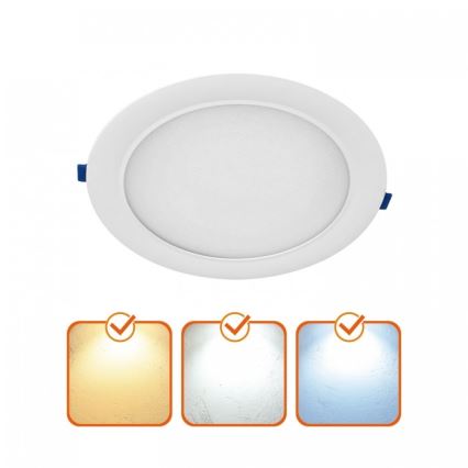 LED infälld takarmatur SIGARO LED/24W/230V 3000/4000/6500K Ø 22 cm vit
