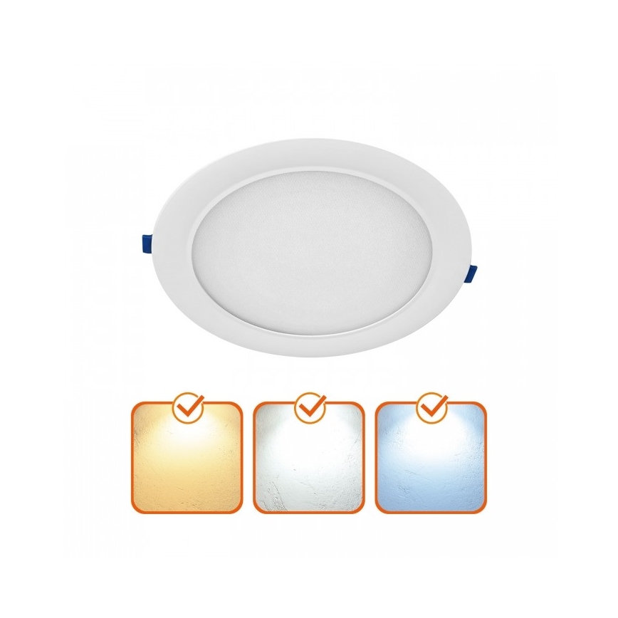 LED infälld takarmatur SIGARO LED/24W/230V 3000/4000/6500K Ø 22 cm vit