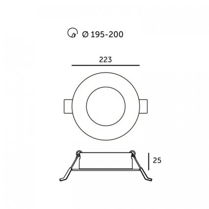 LED infälld takarmatur SIGARO LED/24W/230V 3000/4000/6500K Ø 22 cm vit