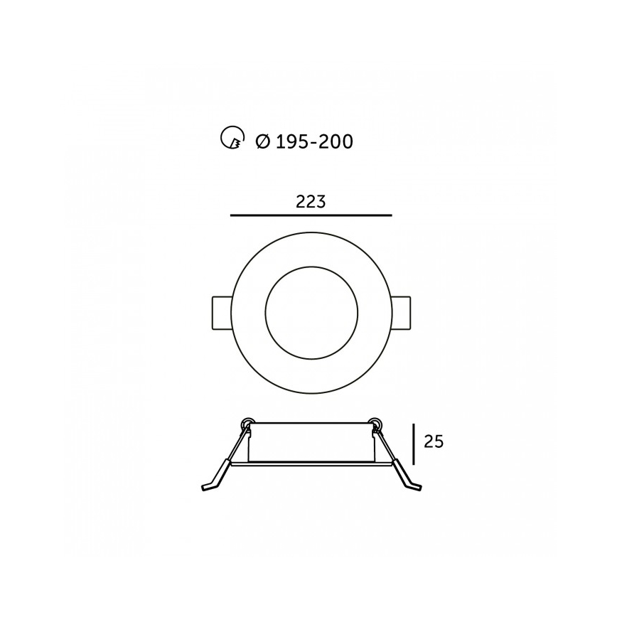 LED infälld takarmatur SIGARO LED/24W/230V 3000/4000/6500K Ø 22 cm vit