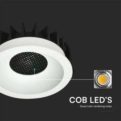 LED infälld taklampa LED/24W/230V 3000/4000/6400K Ø 13,5 cm vit