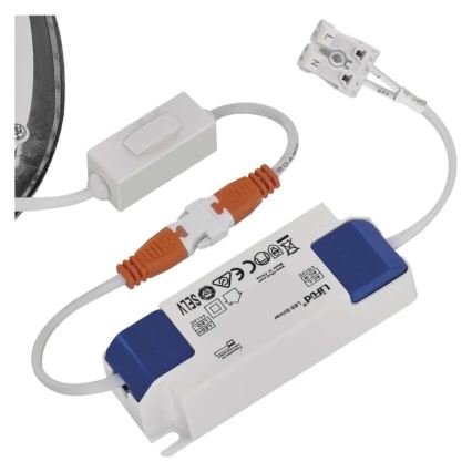 LED-infälld taklampa NEXXO LED/12,5W/230V 3000/3500/4000K silverfärgad Ø 17 cm
