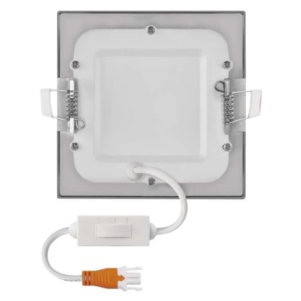 LED infälld taklampa NEXXO LED/7W/230V 3000/3500/4000K silverfärgad 12x12 cm