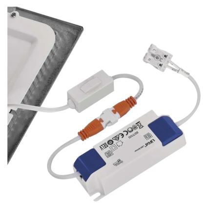 LED infälld taklampa NEXXO LED/7W/230V 3000/3500/4000K silverfärgad 12x12 cm