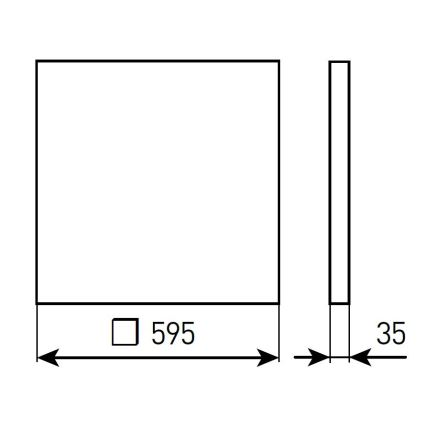 LED dimbar infälld takpanel för badrum STELLA LED/28/32/36/40W/230V 59,5x59,5 cm CRI 90 IP44 vit