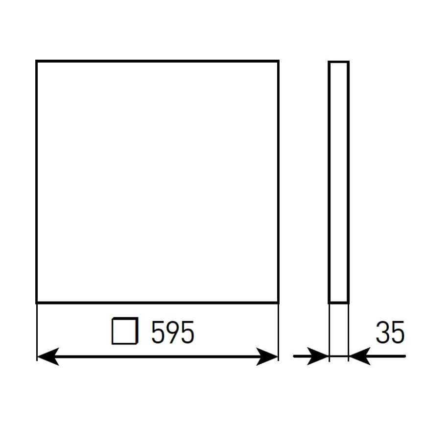 LED dimbar infälld takpanel för badrum STELLA LED/28/32/36/40W/230V 59,5x59,5 cm CRI 90 IP44 vit